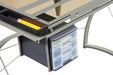 Melo 3-Drawer Drafting Desk Champagne - De Avenue Furniture
