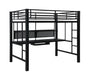 Avalon Full Workstation Loft Bed Black - De Avenue Furniture