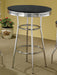 Theodore Round Bar Table Black and Chrome - De Avenue Furniture