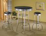 Theodore Round Bar Table Black and Chrome - De Avenue Furniture