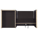 Halston Rectangular Connect-it Office Desk Cappuccino - De Avenue Furniture