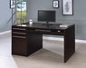 Halston 3-drawer Connect-it Office Desk Cappuccino - De Avenue Furniture