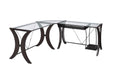 Monterey 3-piece L-shaped Computer Desk Set Cappuccino - De Avenue Furniture