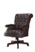 Calloway Tufted Adjustable Height Office Chair Dark Brown - De Avenue Furniture