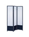 Calix 3-panel Folding Floor Screen Translucent and Black - De Avenue Furniture