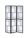 Damis 3-panel Folding Floor Screen Black and White - De Avenue Furniture