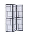 Damis 3-panel Folding Floor Screen Black and White - De Avenue Furniture