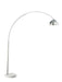 Krester Arched Floor Lamp Brushed Steel and Chrome - De Avenue Furniture