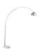 Krester Arched Floor Lamp Brushed Steel and Chrome - De Avenue Furniture