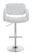 Brandi Adjustable Bar Stool Chrome and White - De Avenue Furniture