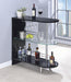Adolfo 3-tier Bar Table Glossy Black and Clear - De Avenue Furniture