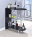 Adolfo 3-tier Bar Table Glossy Black and Clear - De Avenue Furniture