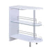 Adolfo 3-tier Bar Table Glossy White and Clear - De Avenue Furniture