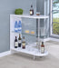 Adolfo 3-tier Bar Table Glossy White and Clear - De Avenue Furniture