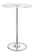 Thea LED Bar Table Chrome and Clear - De Avenue Furniture