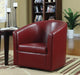 Turner Upholstery Sloped Arm Accent Swivel Chair Red - De Avenue Furniture