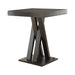 Freda Double X-shaped Base Square Bar Table Cappuccino - De Avenue Furniture