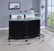 Keystone Glass Top Bar Unit Black - De Avenue Furniture