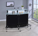 Keystone Glass Top Bar Unit Black - De Avenue Furniture