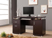 Tracy 2-drawer Computer Desk Cappuccino - De Avenue Furniture