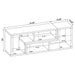 Velma Convertible TV Console and Bookcase White - De Avenue Furniture