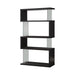 Emelle 4-tier Bookcase Black and Clear - De Avenue Furniture
