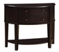 Diane 2-drawer Demilune Shape Console Table Cappuccino - De Avenue Furniture
