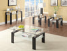 Dyer Tempered Glass End Table with Shelf Black - De Avenue Furniture