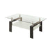 Dyer Tempered Glass Coffee Table with Shelf Black - De Avenue Furniture