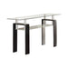 Dyer Tempered Glass Sofa Table with Shelf Black - De Avenue Furniture