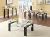 Dyer Tempered Glass Sofa Table with Shelf Black - De Avenue Furniture