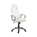 Bruce Adjustable Height Office Chair White and Silver - De Avenue Furniture