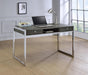 Wallice 2-drawer Writing Desk Weathered Grey and Chrome - De Avenue Furniture