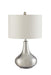 Junko Drum Shade Table Lamp Chrome and White - De Avenue Furniture