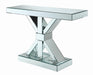 Lurlynn X-shaped Base Console Table Clear Mirror - De Avenue Furniture