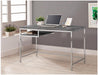 Kravitz Rectangular Writing Desk Weathered Grey and Chrome - De Avenue Furniture