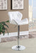Berrington Adjustable Bar Stools Chrome and White (Set of 2) - De Avenue Furniture