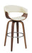 Zion Upholstered Swivel Bar Stool Walnut and Ecru - De Avenue Furniture