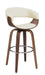 Zion Upholstered Swivel Bar Stool Walnut and Ecru - De Avenue Furniture