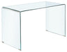 Ripley Glass Writing Desk Clear - De Avenue Furniture