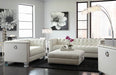 Chaviano Tufted Upholstered Sofa Pearl White - De Avenue Furniture