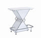 Atoka X-shaped Bar Unit with Wine Bottle Storage Glossy White - De Avenue Furniture