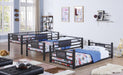 Rogen Twin Triple Bunk Bed Dark Bronze - De Avenue Furniture