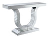 Saanvi Console Table with U-shaped Base Clear Mirror - De Avenue Furniture