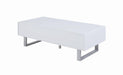 Atchison 2-drawer Coffee Table High Glossy White - De Avenue Furniture