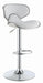 Edenton Upholstered Adjustable Height Bar Stools White and Chrome (Set of 2) - De Avenue Furniture