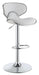 Edenton Upholstered Adjustable Height Bar Stools White and Chrome (Set of 2) - De Avenue Furniture