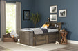 Wrangle Hill Twin Storage Bed Gun Smoke - De Avenue Furniture