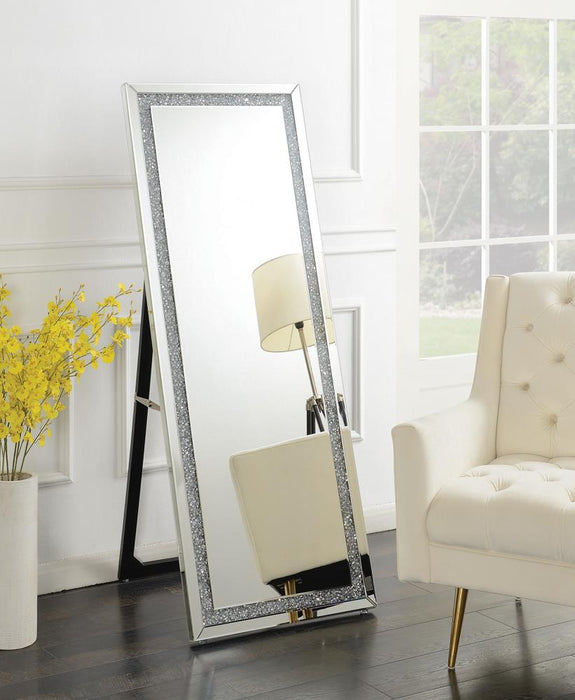 Giddish Cheval Floor Mirror Silver - De Avenue Furniture