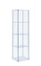 Bellatrix Rectangular 4-shelf Curio Cabinet White and Clear - De Avenue Furniture